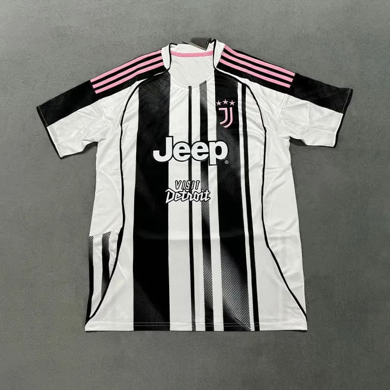 Adidas Home Jersey Pink Stripe — 25-26尤文主场