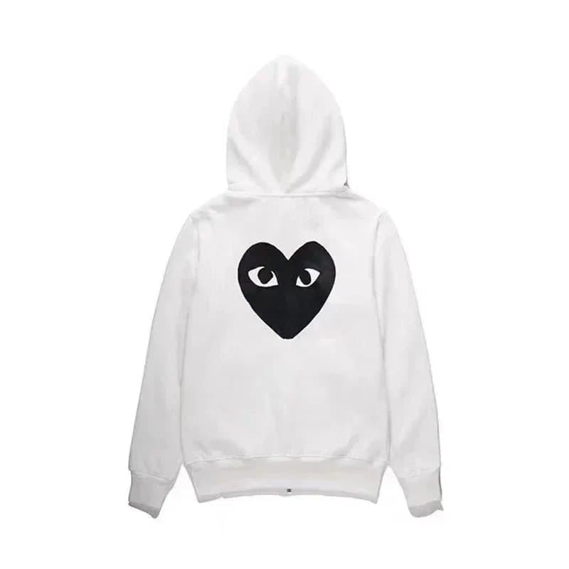 Comme des Garçons Zip-Up Hoodie Black Heart Logo