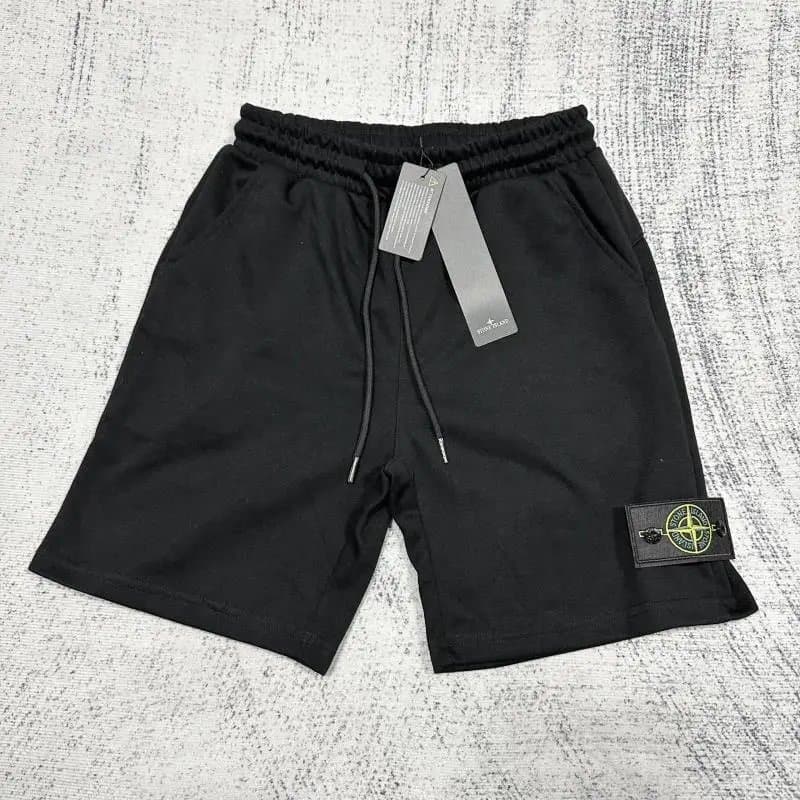 Stone Island Logo Patch Shorts Black