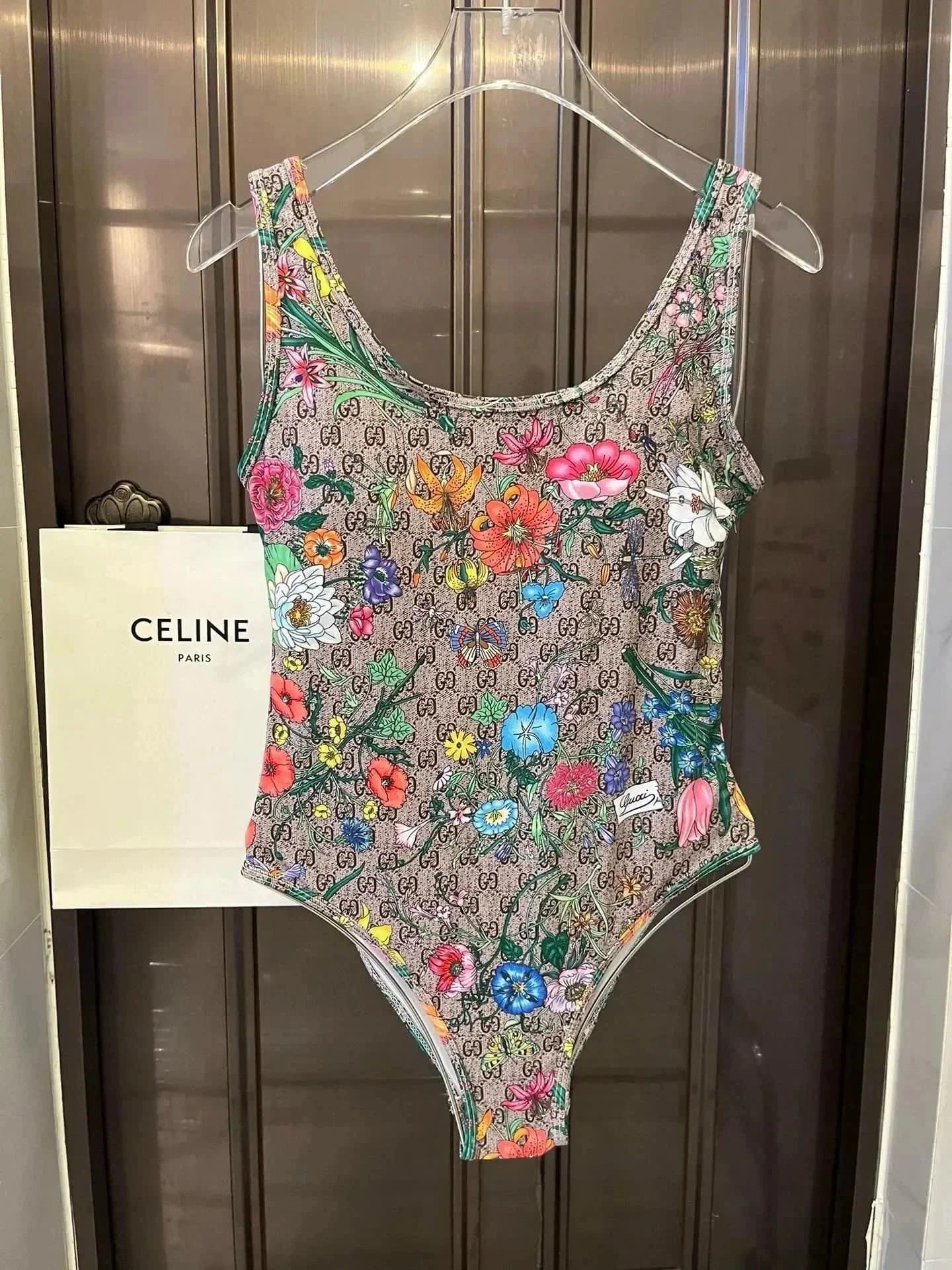 Gucci Tiger Print Bodysuit Jungle Tiger — 030303038