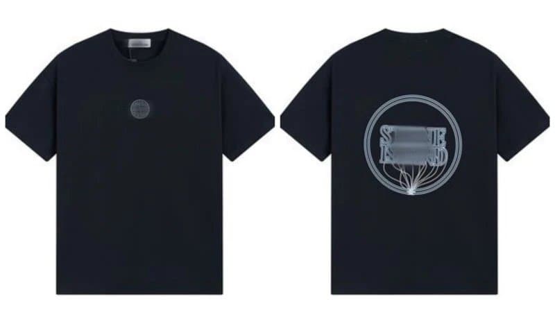 Stone Island T-Shirt Logo Patch — 665黑色