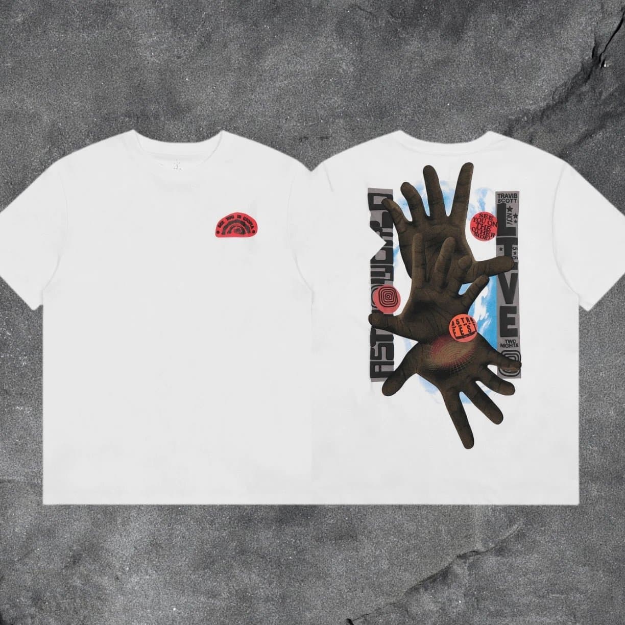 Travis Scott × Off-White T-Shirt Highest — 白色手掌L 3149