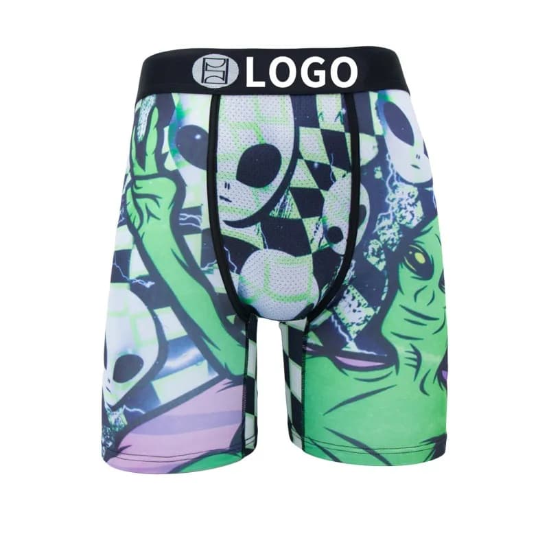 Boxer Brief Skull Graphic Print