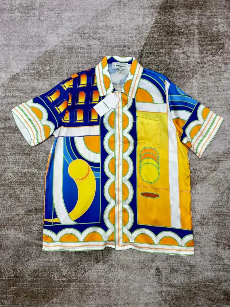 Casablanca Short-Sleeve Shirt Abstract Print