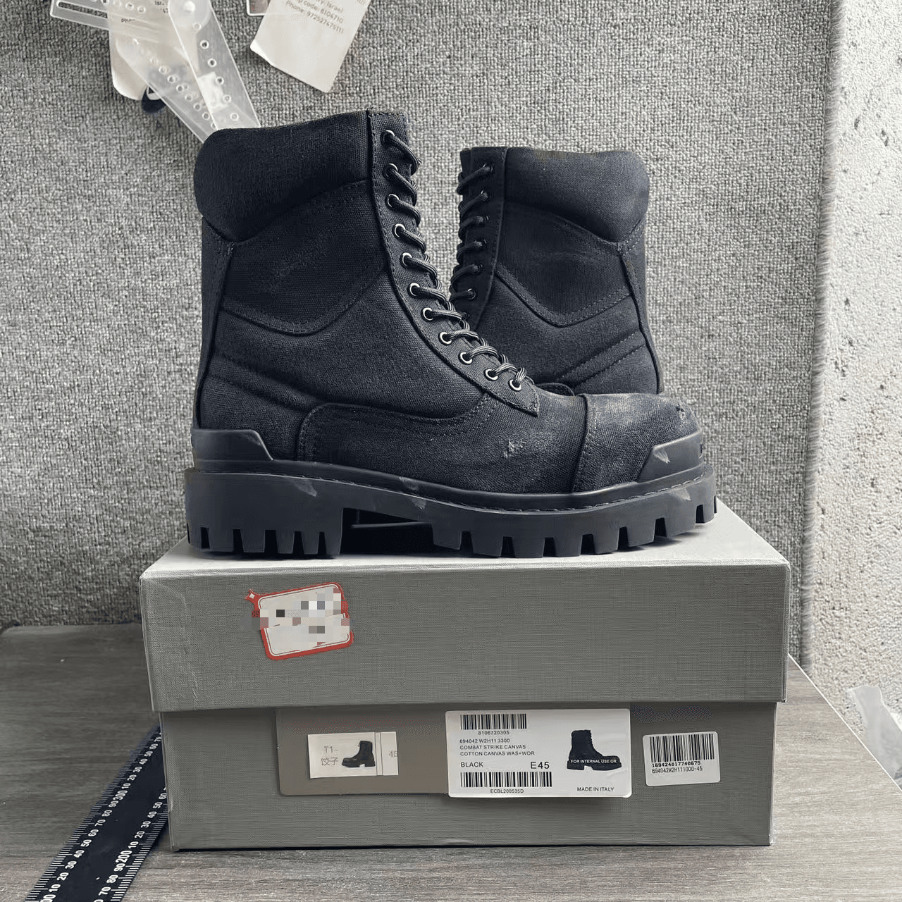 Rick Owens Drkshdw Platform Boot All Black — GZ版本 RO · 巴黎高帮做旧