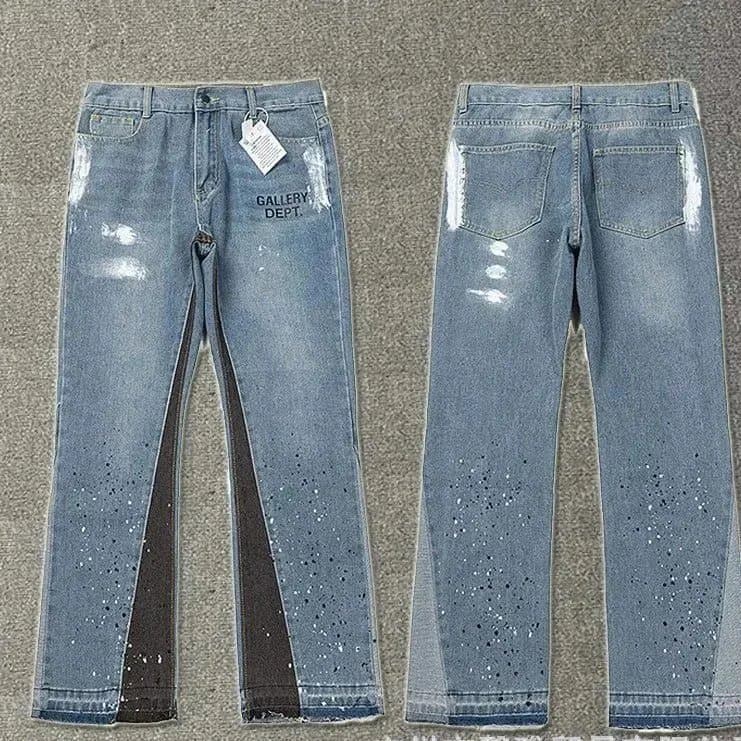 Gallery Dept. Distressed Jeans Paint Splatter & Panelled