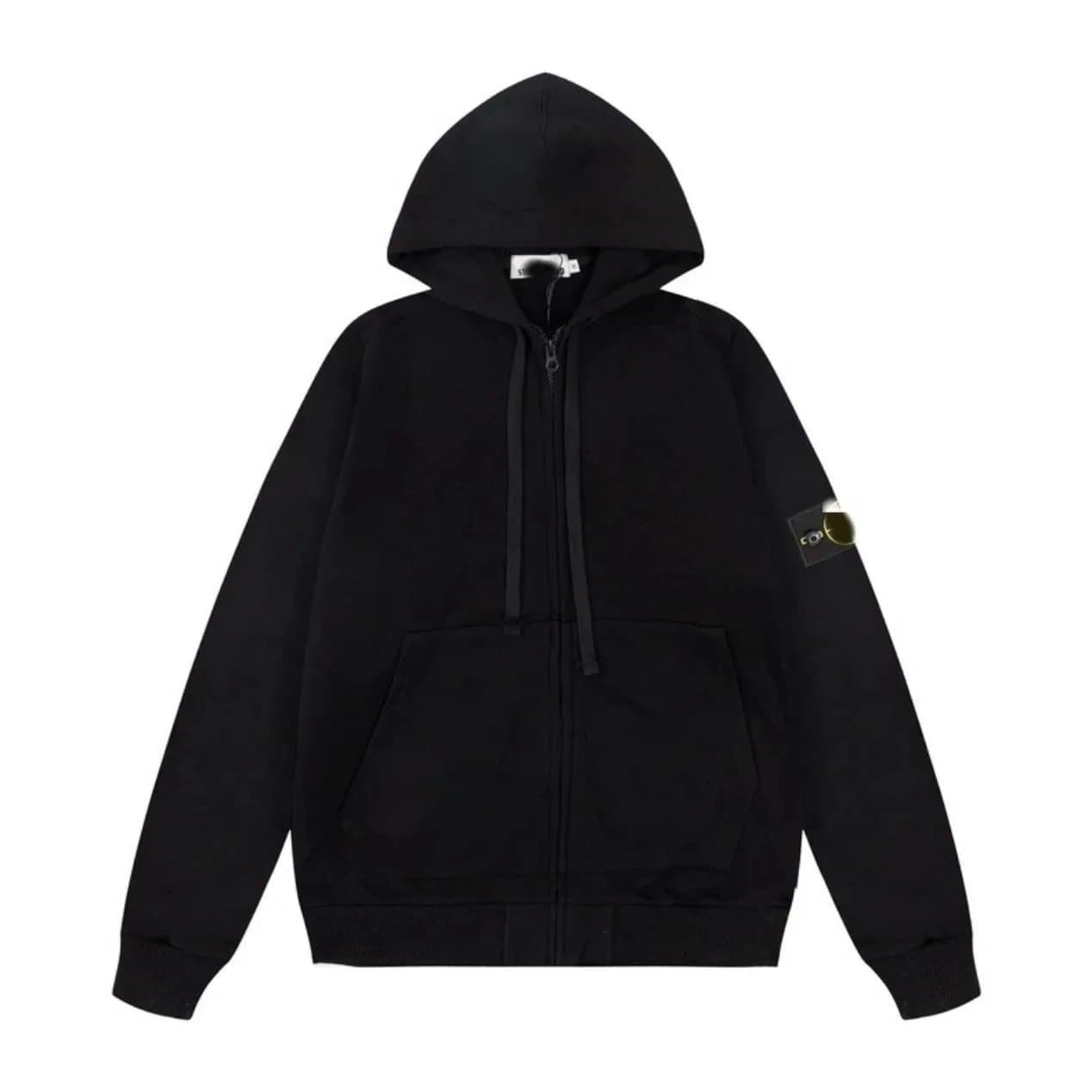 Stone Island Zip-Up Hoodie Goggle Patch