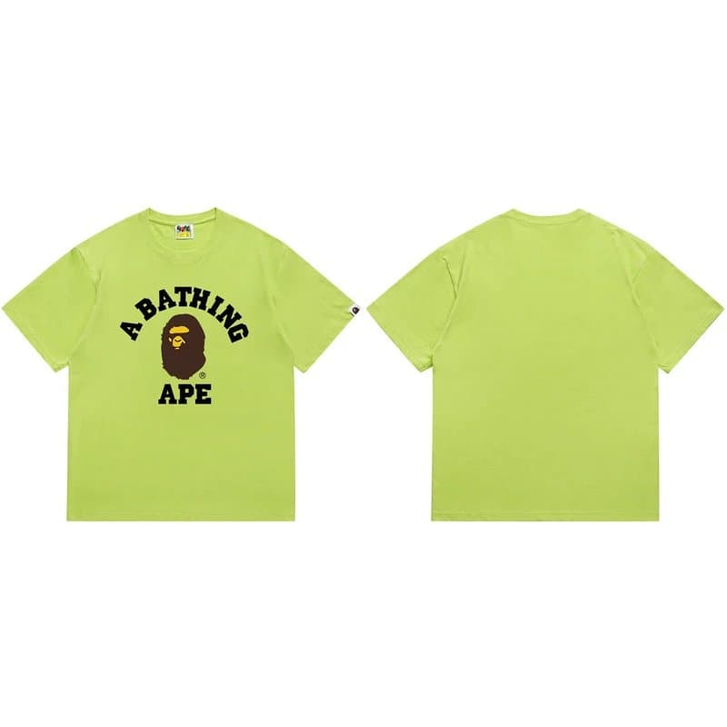 BAPE Graphic Tee A Bathing Ape Logo — 057荧光绿