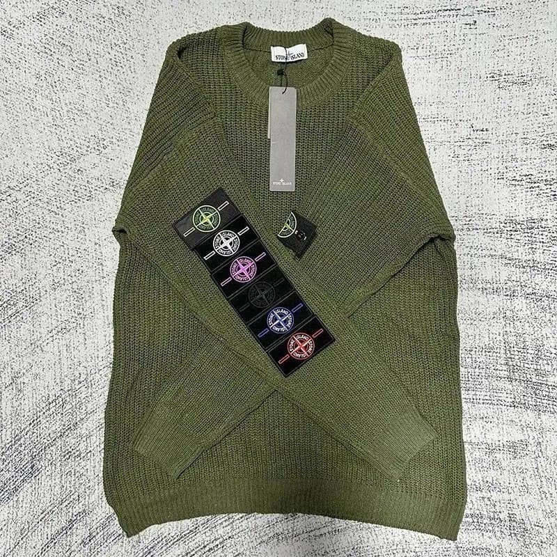Stone Island Knit Sweater Olive Green