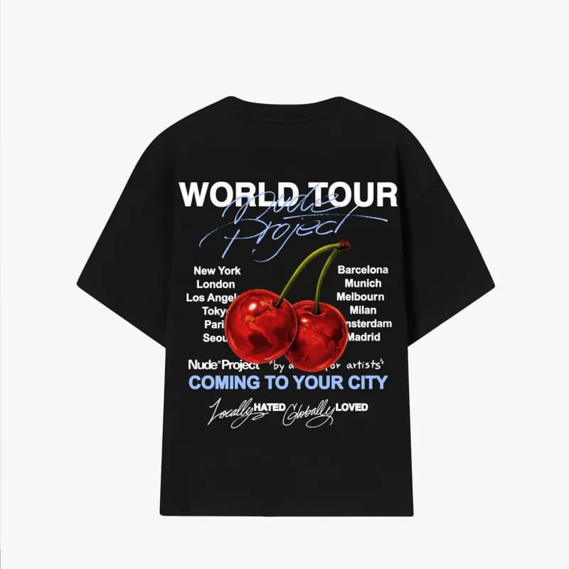 Nude Project World Tour Tee Cherry Graphic