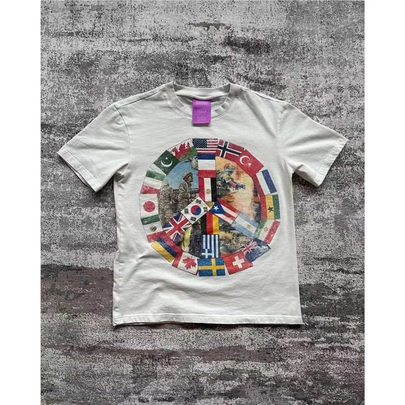 Supreme Peace Sign Tee World Flags