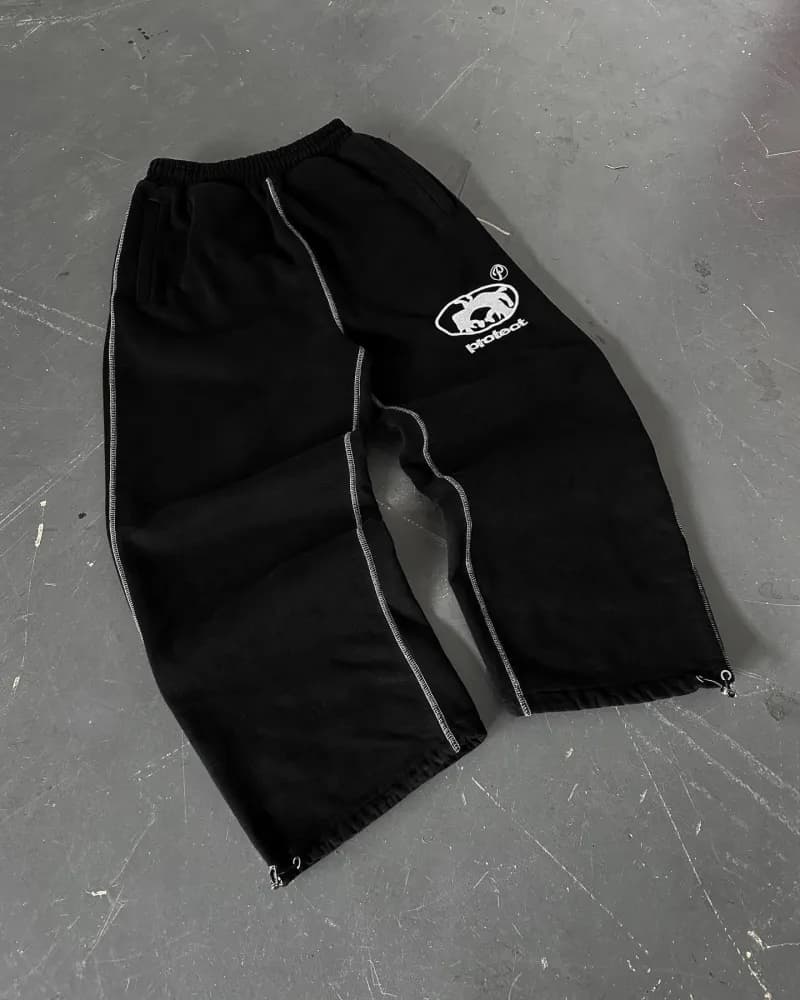 Broken Planet Track Pants White Logo
