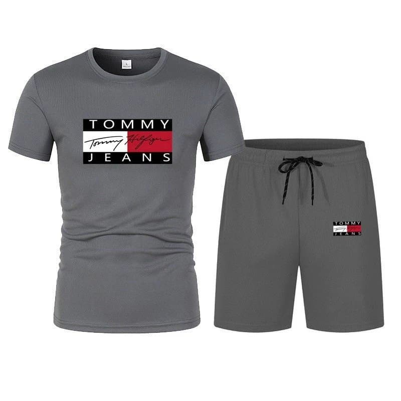 Tommy Hilfiger Logo Tee & Shorts Set Signature Flag Logo