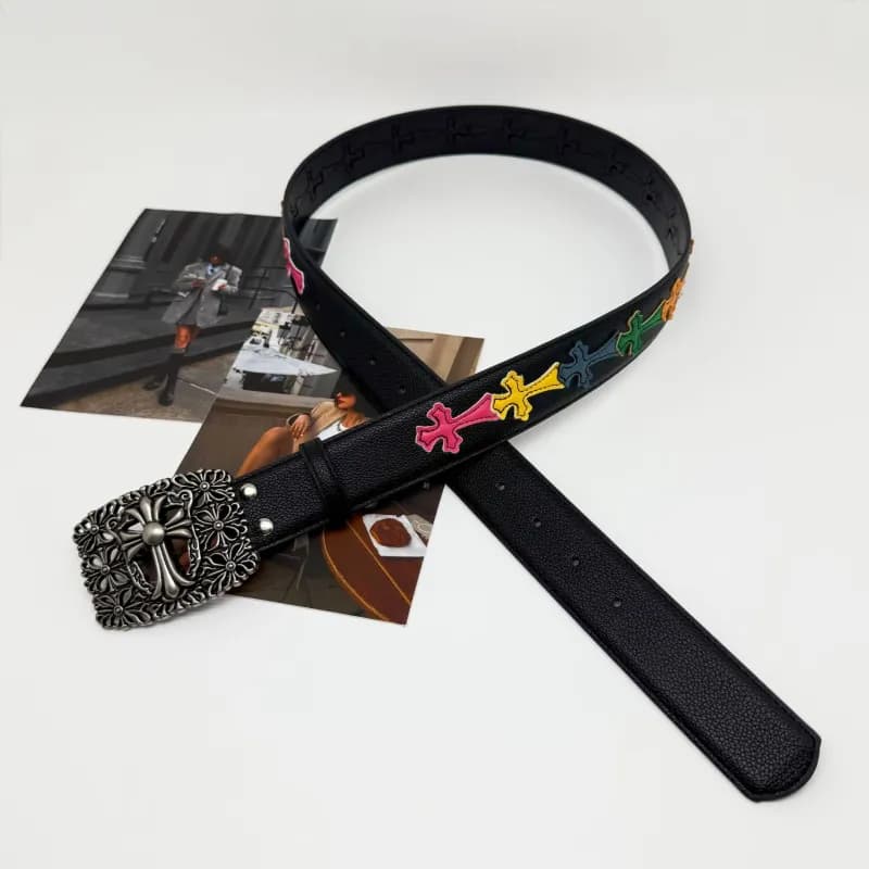 Chrome Hearts Cross Belt Rainbow Crosses