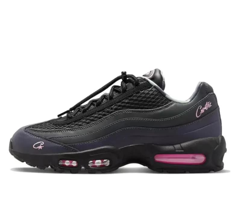 Nike Air Max 95 Grey/Black — Collaboration: black, deep blue, and pink