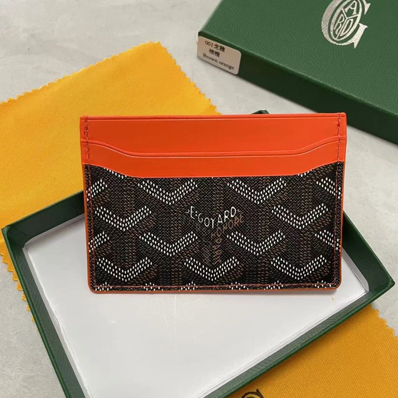 Goyard Card Holder Brown Orange