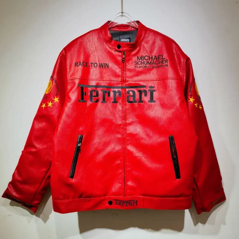 Racing Leather Jacket Red Bull Racing — MJ11