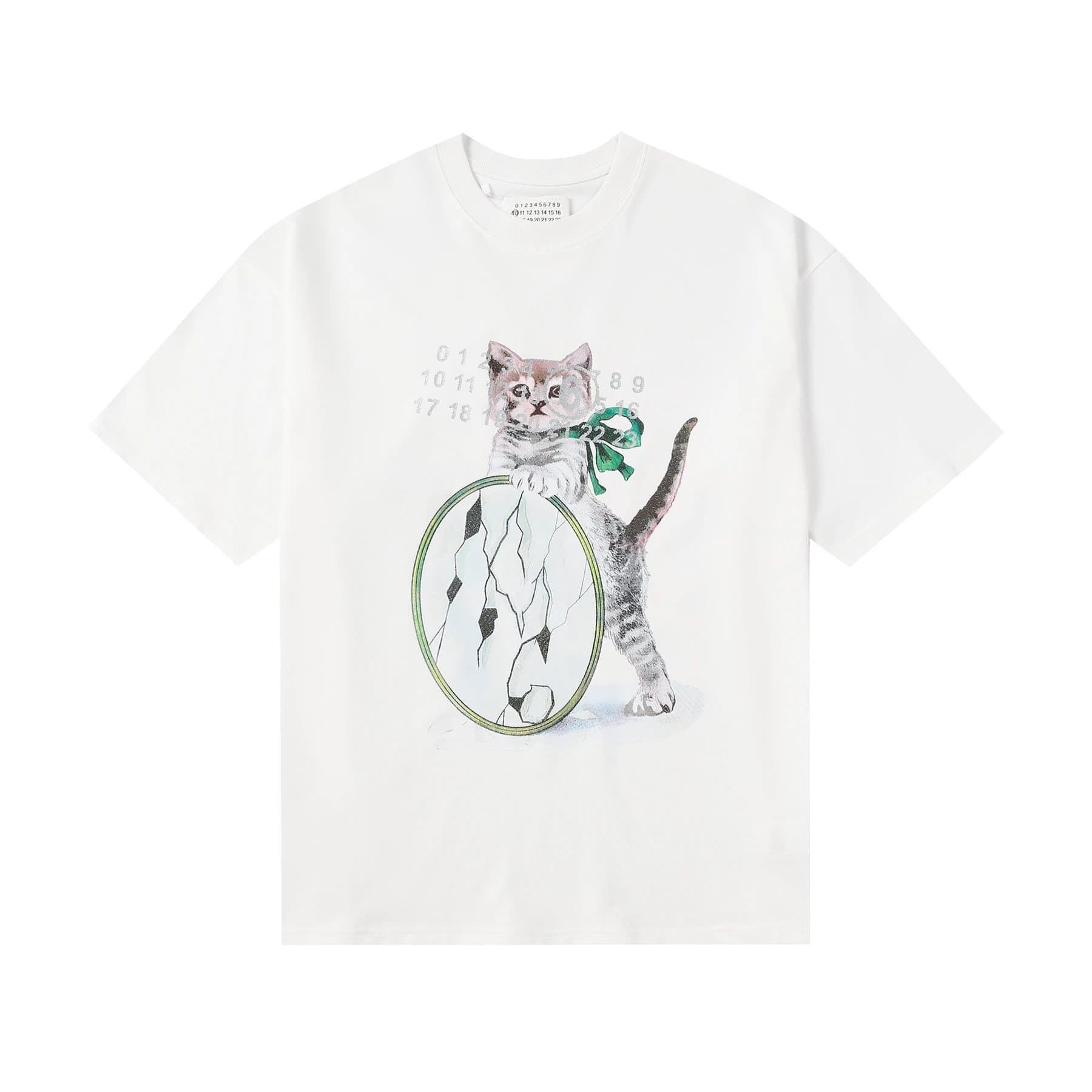 Maison Margiela Numbered Neck Tee White Numerals — 698白色