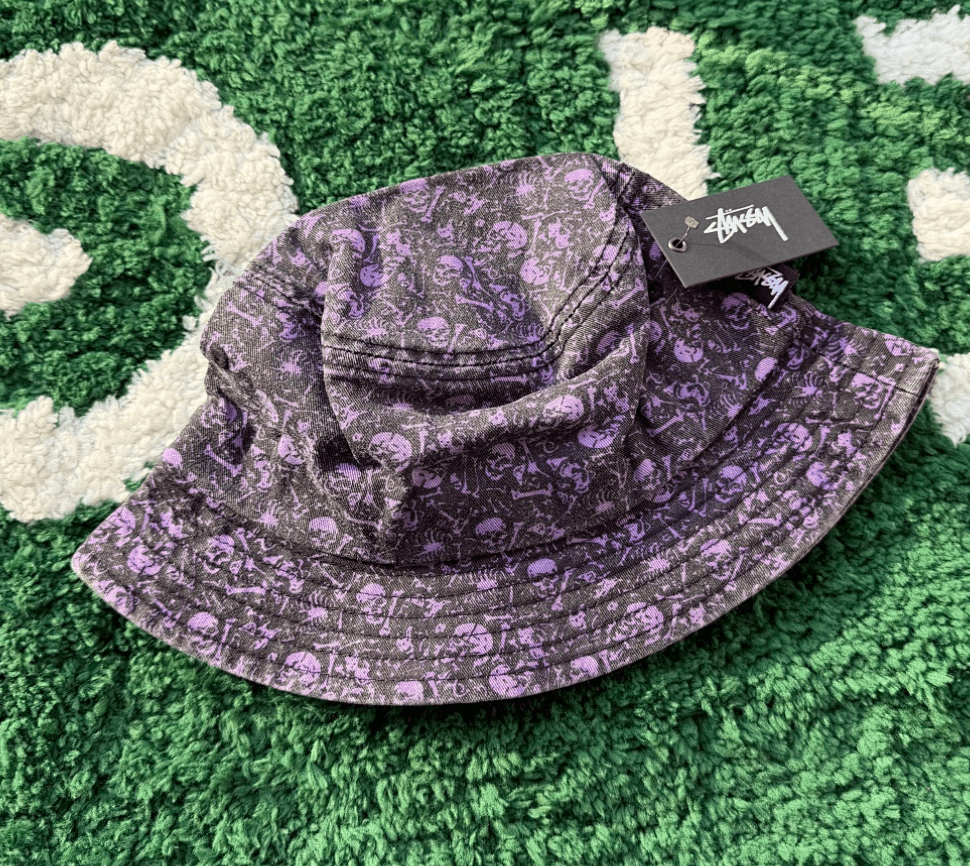 Stüssy Cap S Logo — skull 好多骷髅渔夫帽 紫色