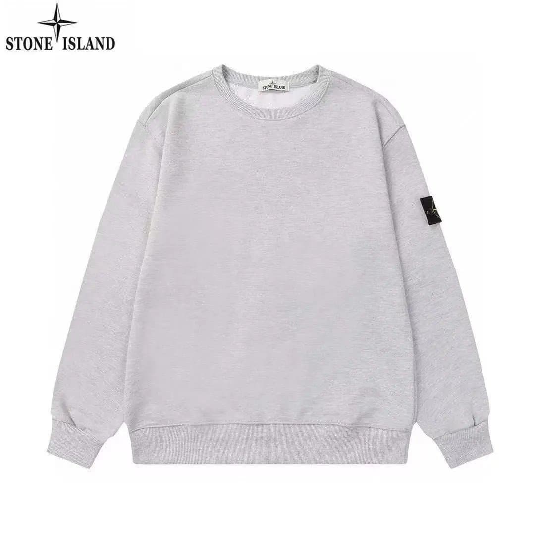 Stone Island Crewneck Sweatshirt Solid — 浅灰色