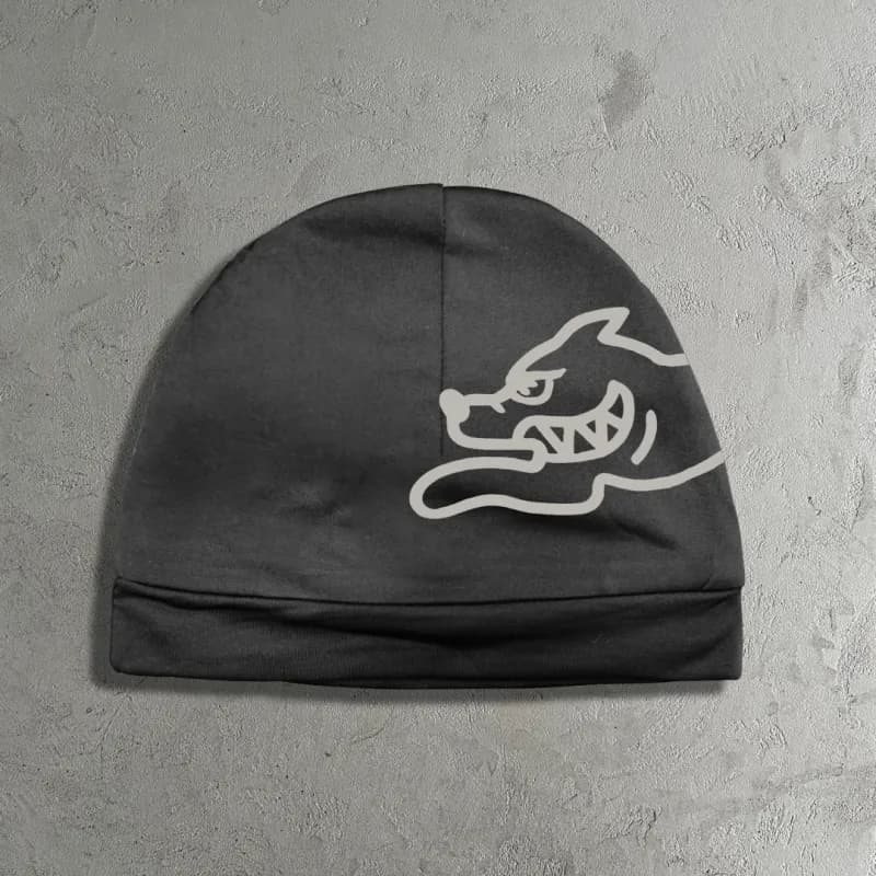 Sp5der Beanie Teal Logo — 黑灰2