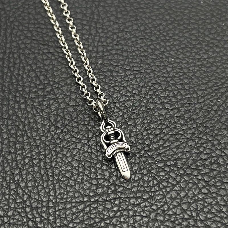 Chrome Hearts Cross Dagger Pendant Sterling Silver