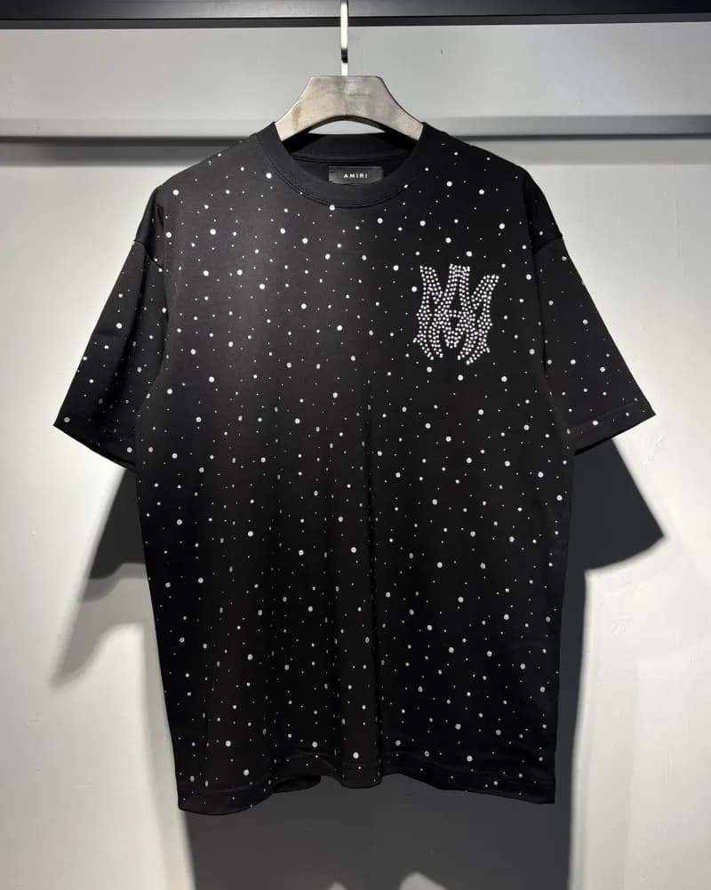 Amiri Short-Sleeve Shirt Distressed Plaid — 764 black