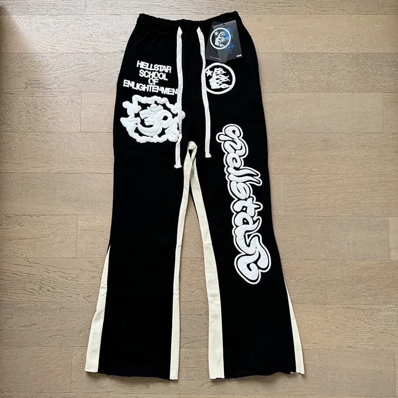 Kith Flame Sweatpants Black with Red Flame Print — 719 黑色