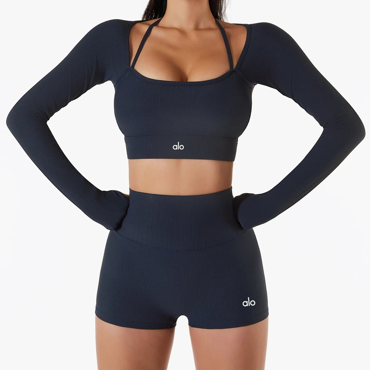Lululemon Ribbed Long Sleeve Set Navy