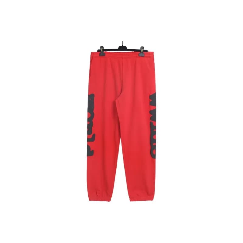 Sp5der Spider Web Hoodie Star Logo Print — 188-2 pants red