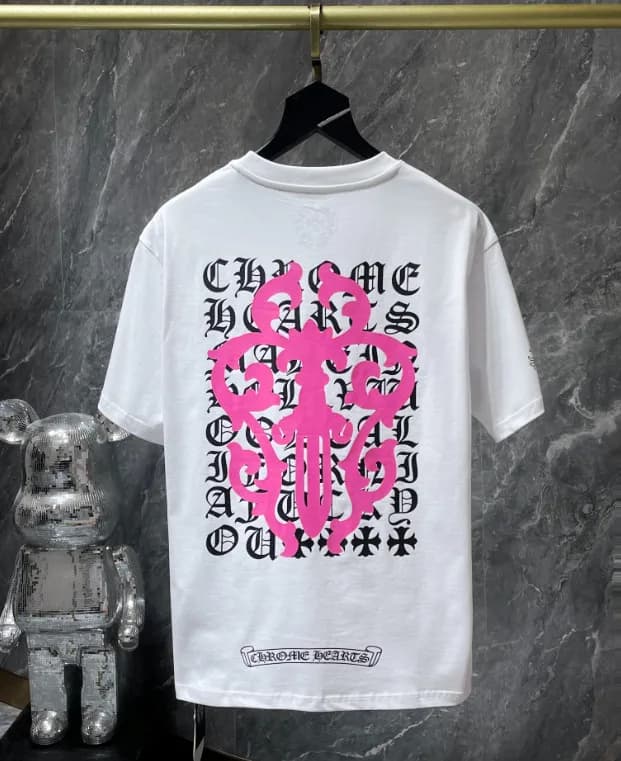 Chrome Hearts Cross Logo Tee Five Crosses — 8763 white