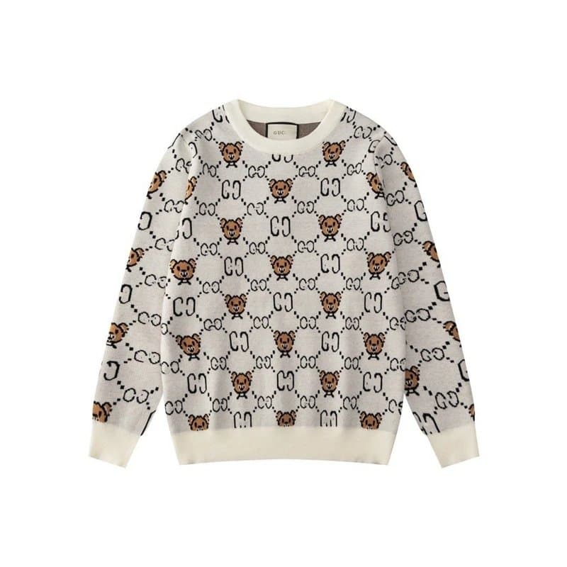 Gucci Knit Sweater GG Bear Pattern