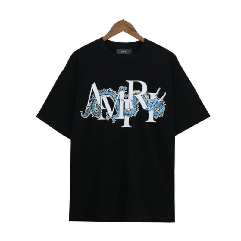 Amiri Logo T-Shirt Embroidered Script — 2189 黑