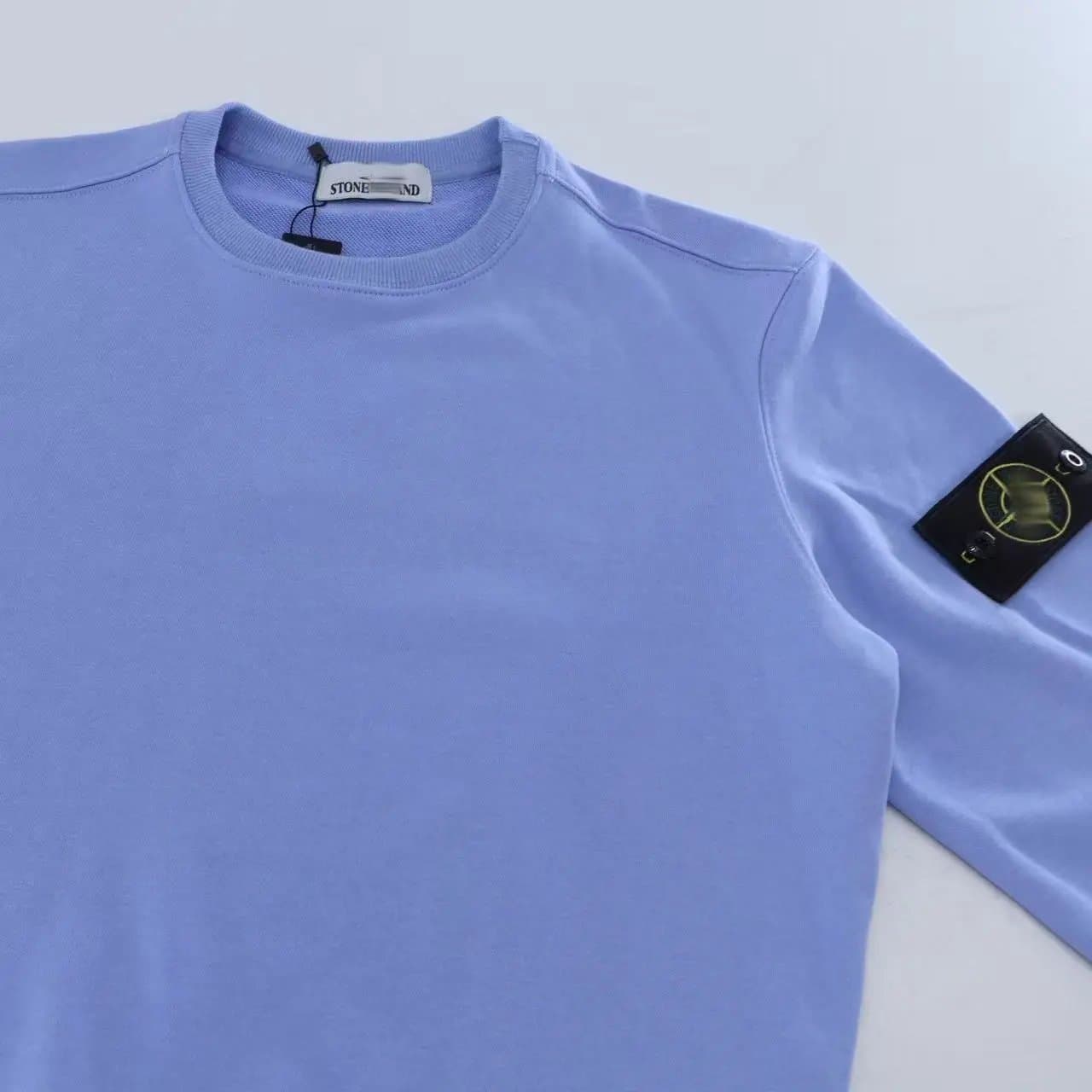 Stone Island Crewneck Sweatshirt Solid — 宝蓝色