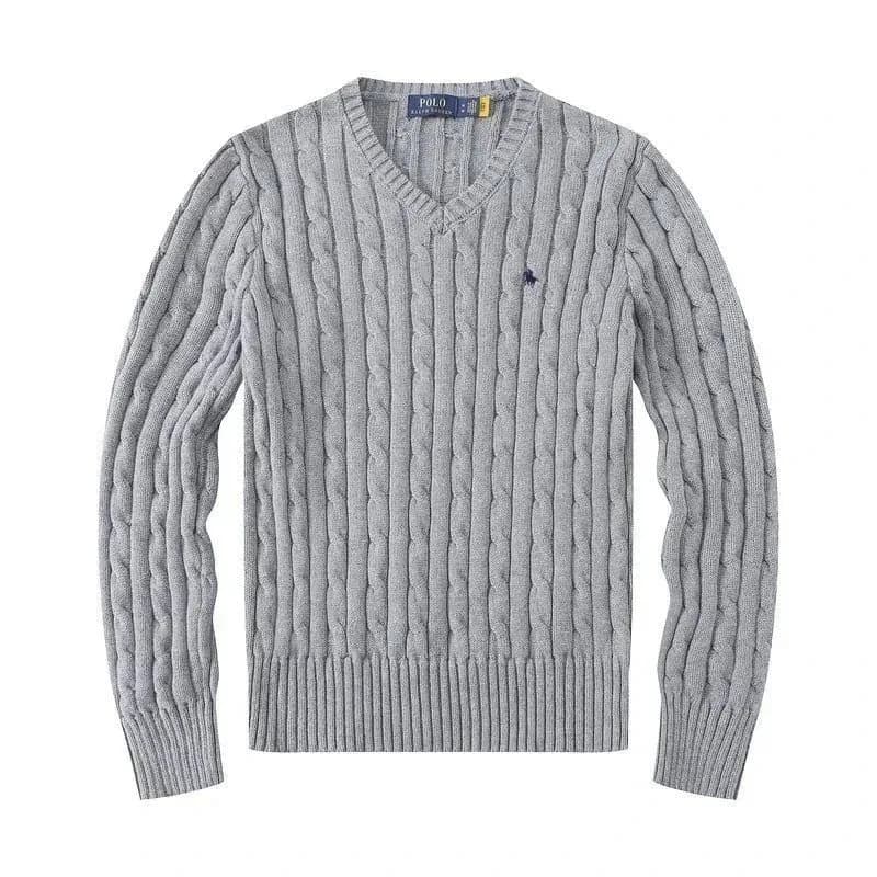 Polo Ralph Lauren Cable Knit V-Neck Sweater Classic Cable