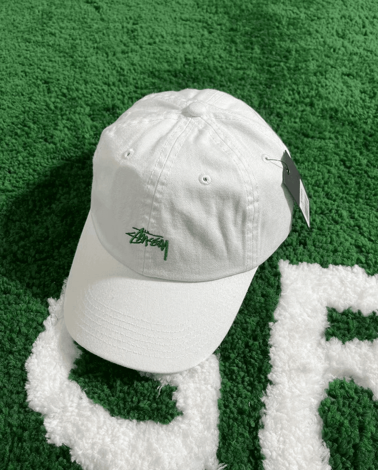 Stüssy Stock Lock Cap Green Logo