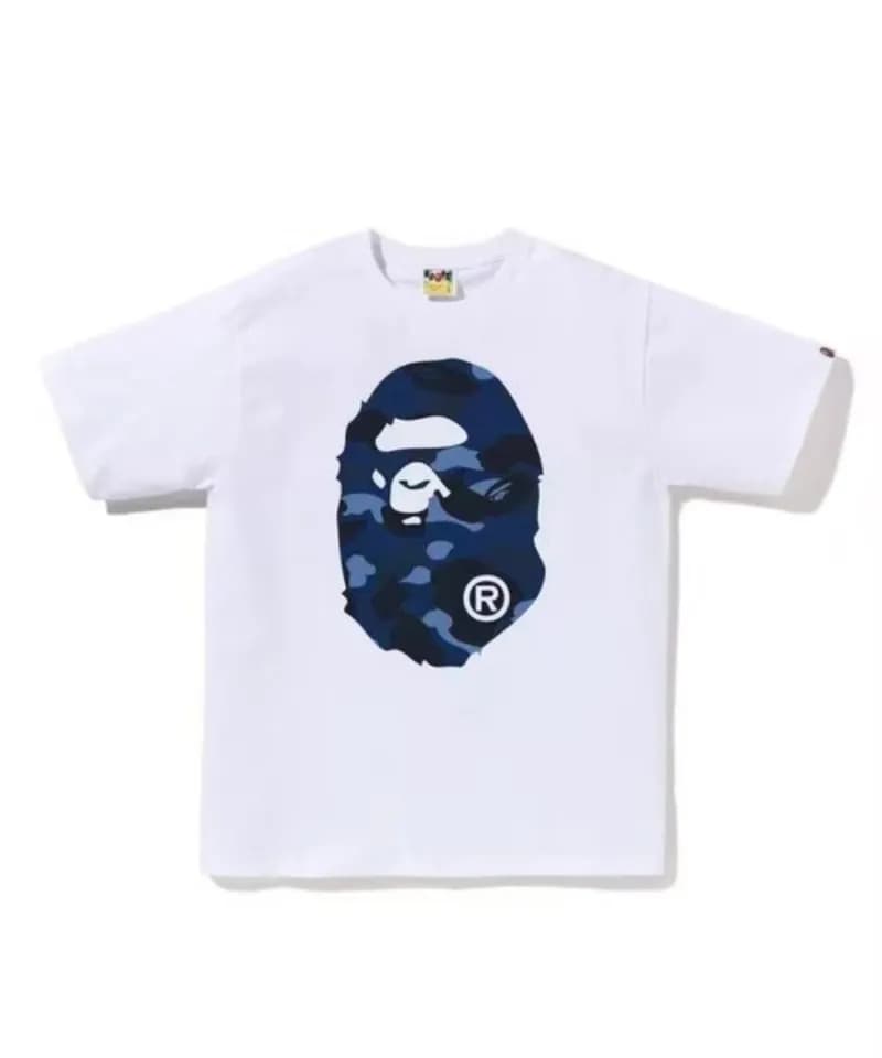 BAPE Ape Head Tee Navy Camo Ape Head