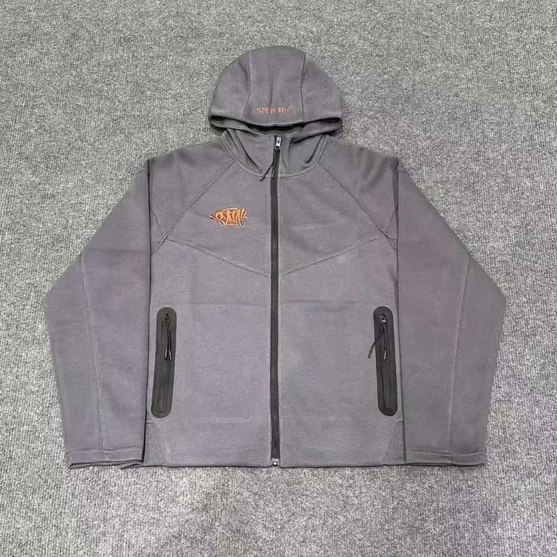 Supreme Zip-Up Hooded Jacket Orange Logo