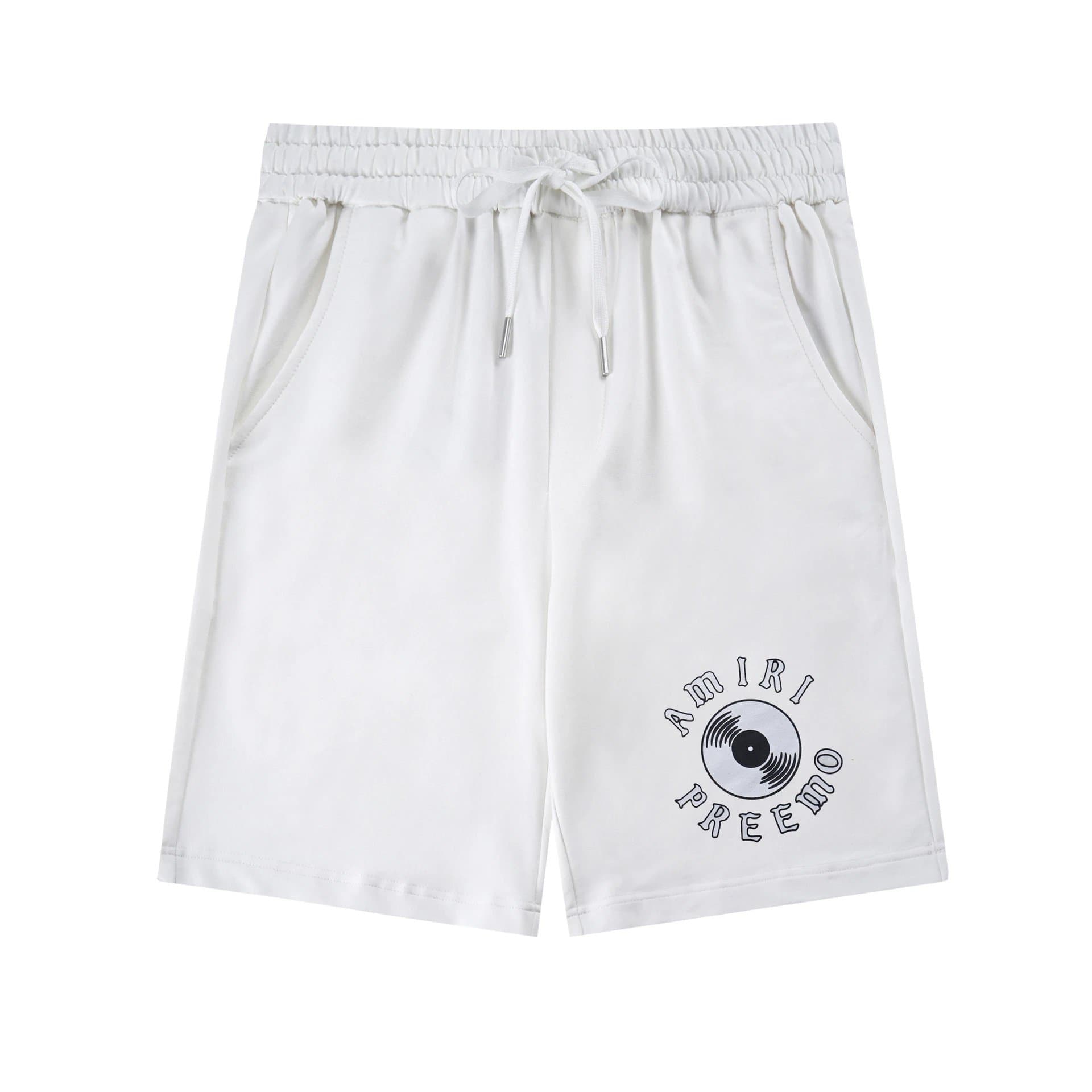 Amiri Logo Shorts Vinyl Record Print