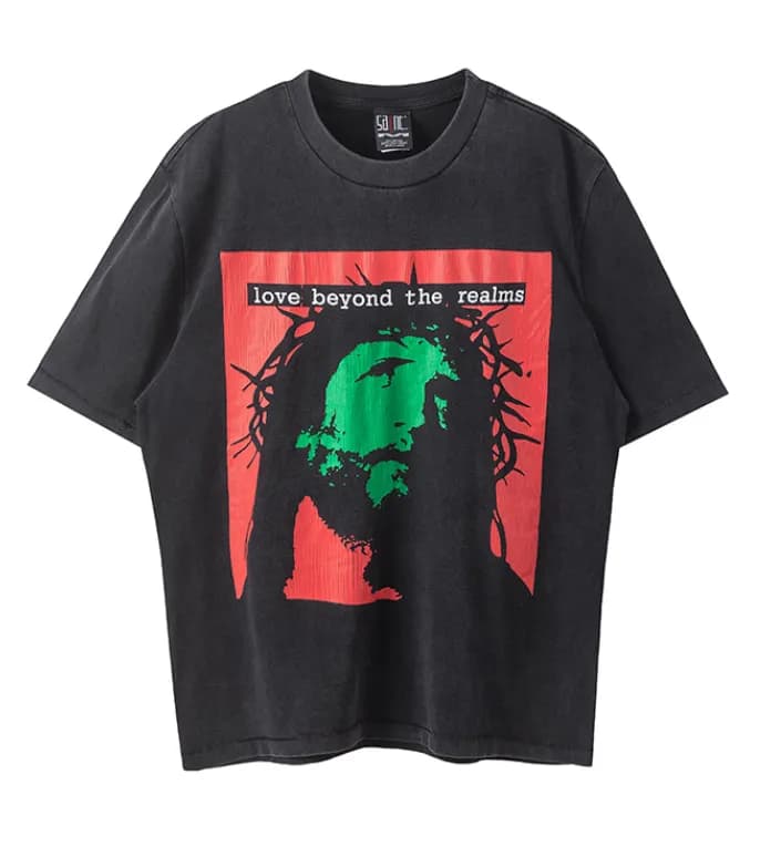 Saint Laurent Graphic T-Shirt Hate Saint Print — ST613