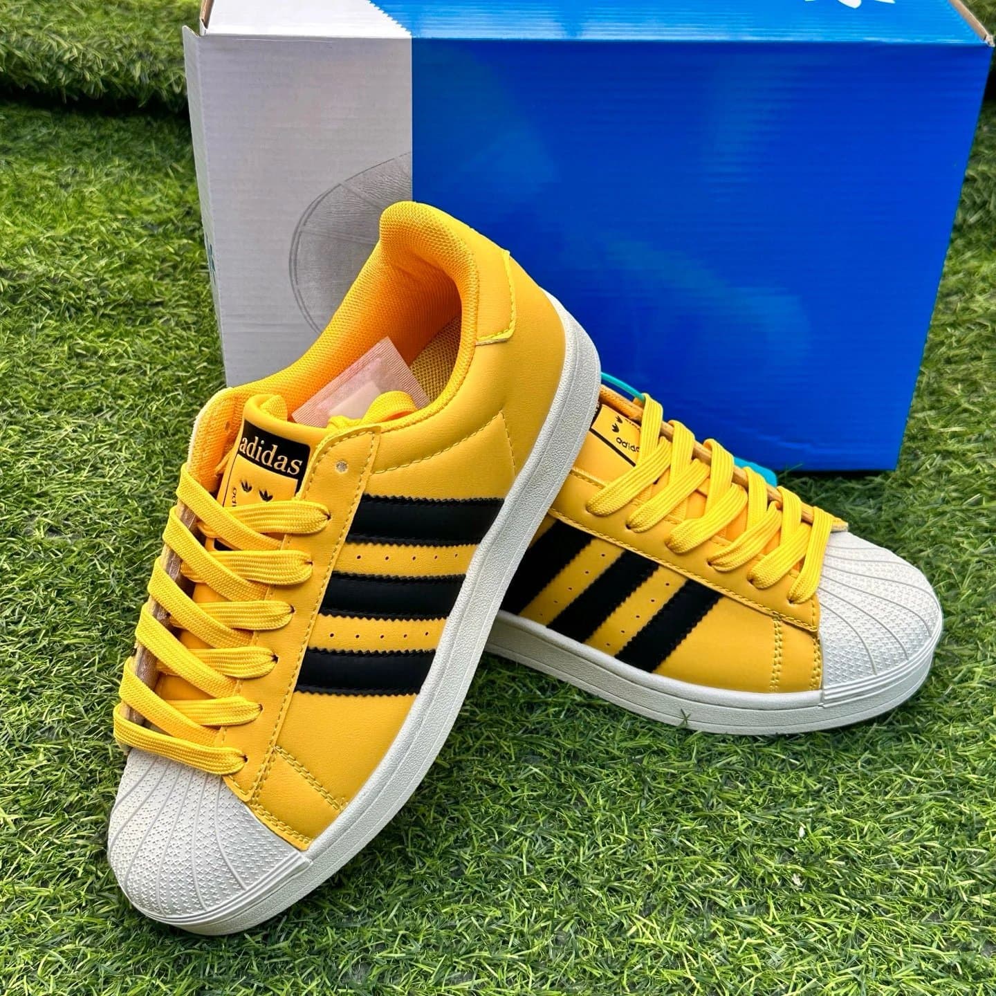 Adidas Superstar Classic White — 高版本 黄色