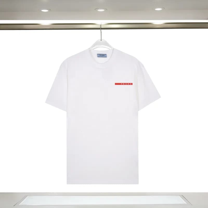 Prada Logo T-Shirt Mini Triangle — 878 white