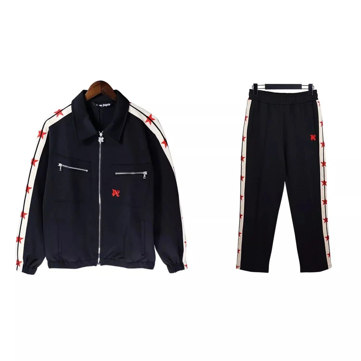Palm Angels Track Jacket and Pants Set Star Stripe