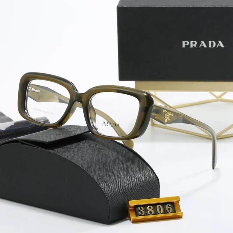 Prada Sunglasses Rectangular Frame with Triangle Logo — 060104009-3
