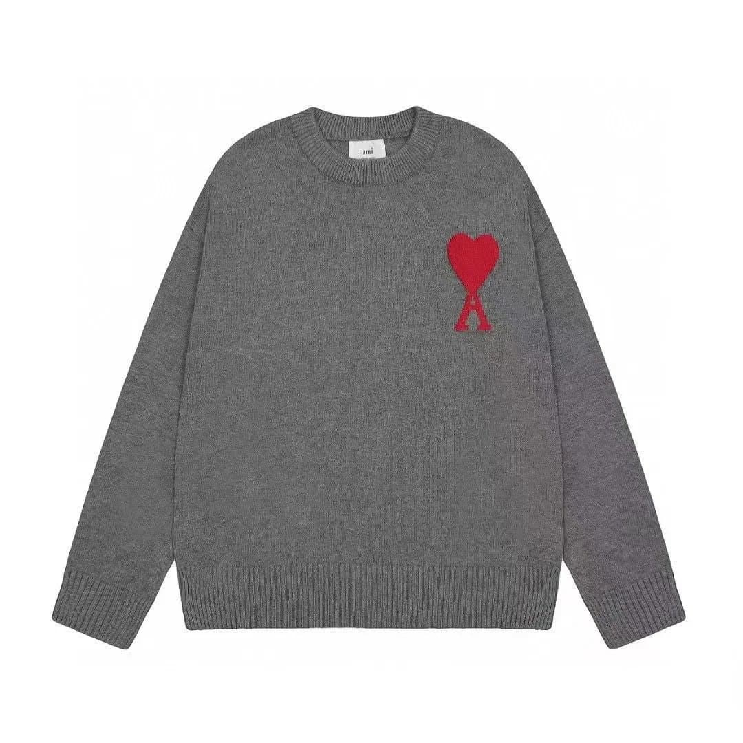 AMI Paris Knit Sweater Heart Logo — 9