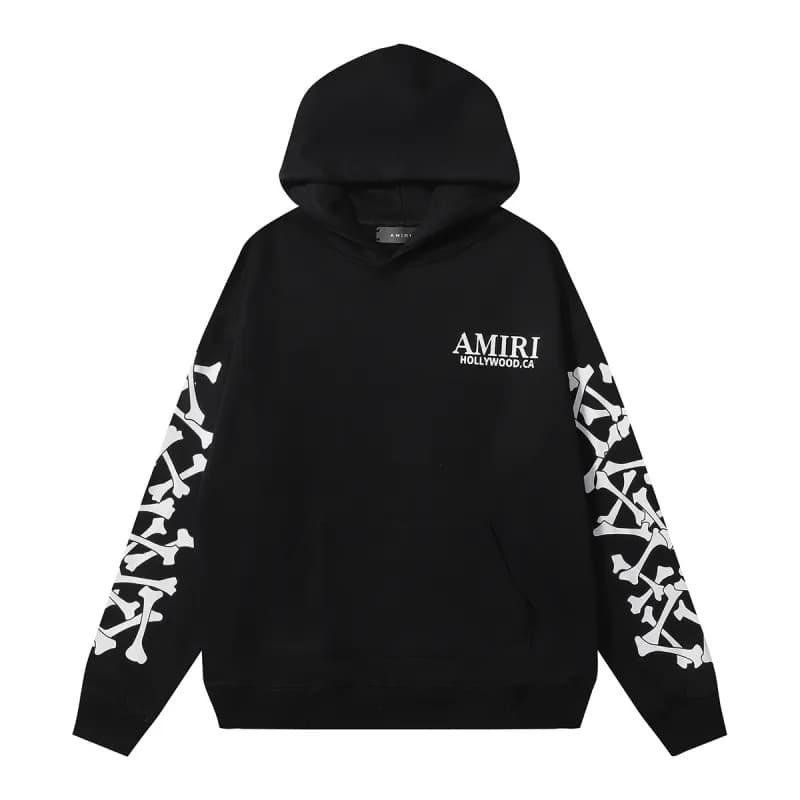 Amiri Hooded Sweatshirt Script Logo — 9235 black