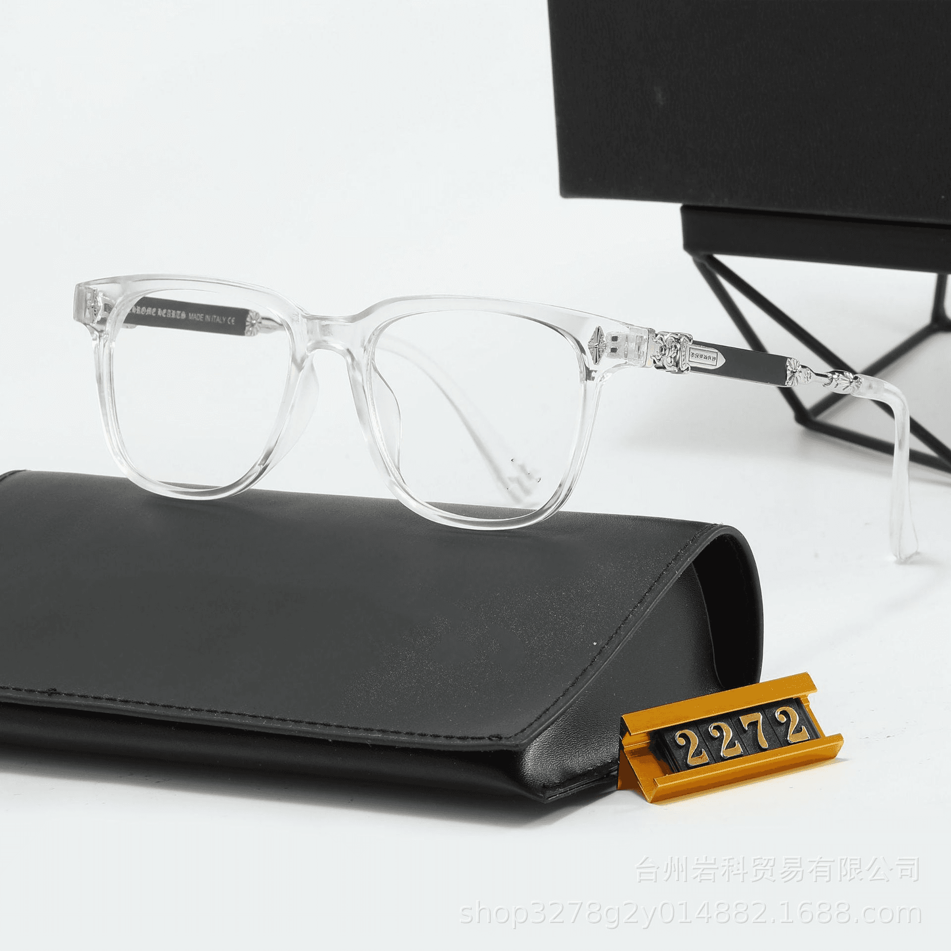 Chrome Hearts Optical Frame Clear Acetate with Silver Hardware