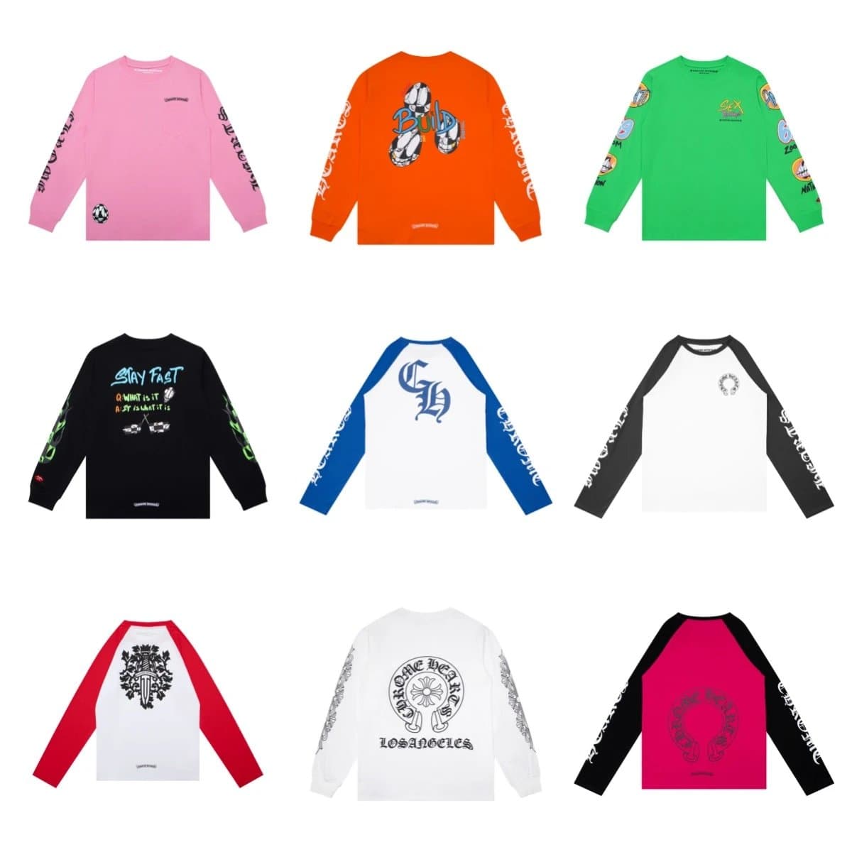 Chrome Hearts Long Sleeve Tee Graphic Print