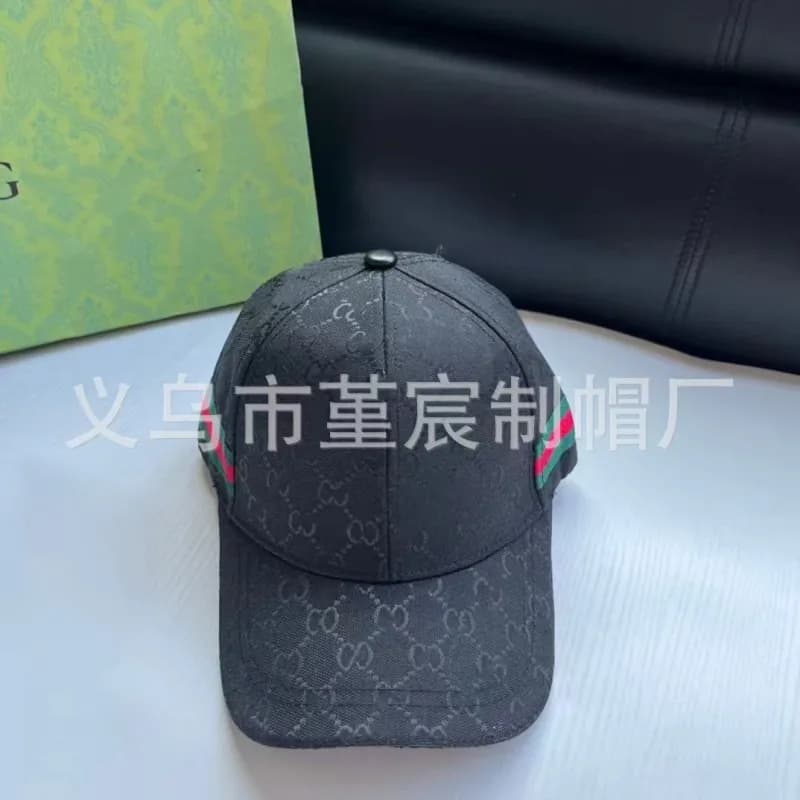 Gucci Baseball Cap GG Monogram — 小G皮顶黑色