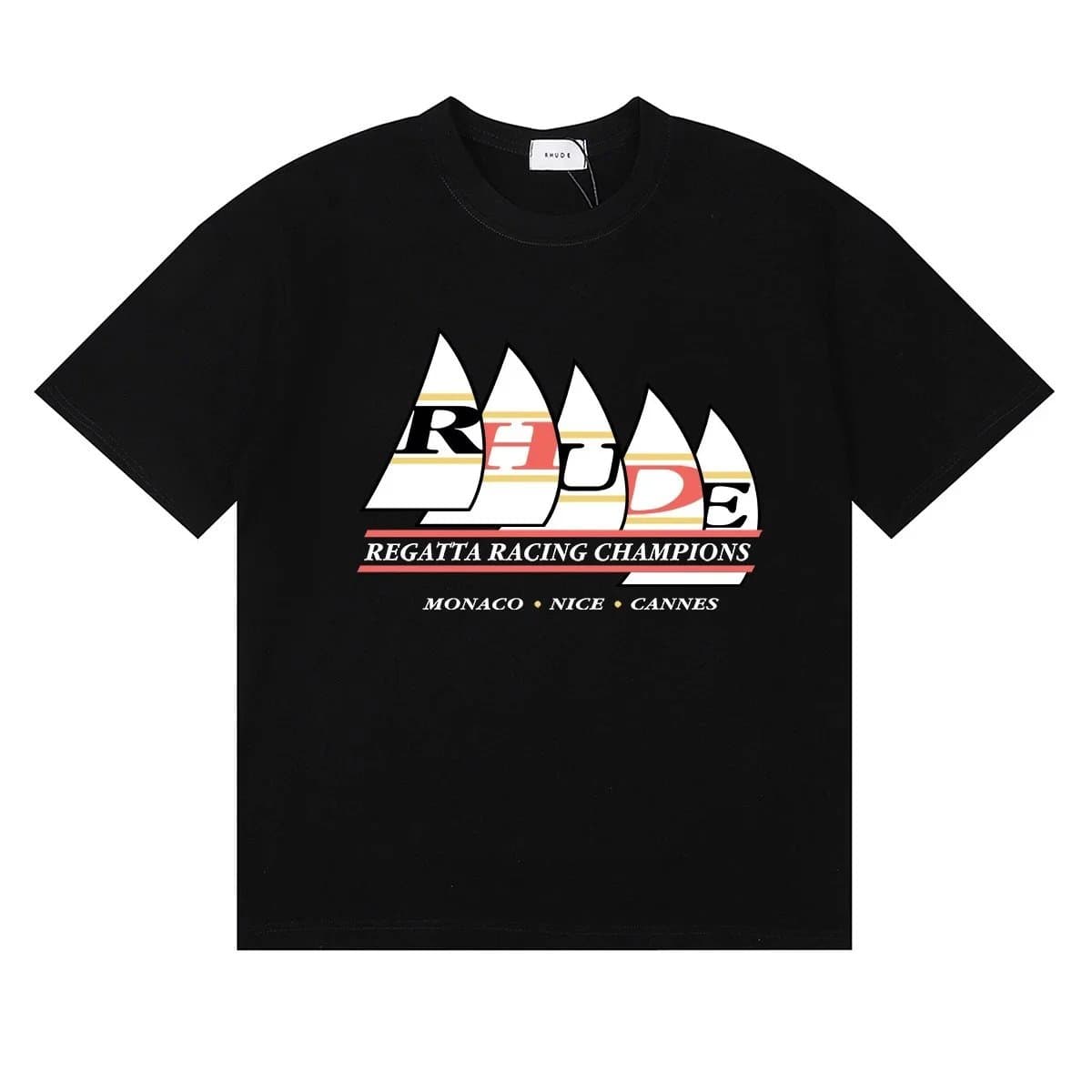 Rhude Graphic Tee Racing Logo — 50161黑